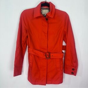 Banana Republic Red Jacket Coat Belted Sz Small